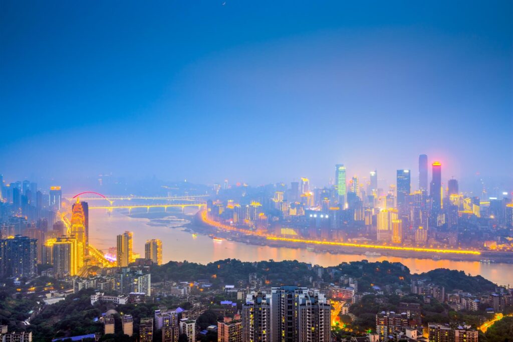 chongqing yangtze river night view