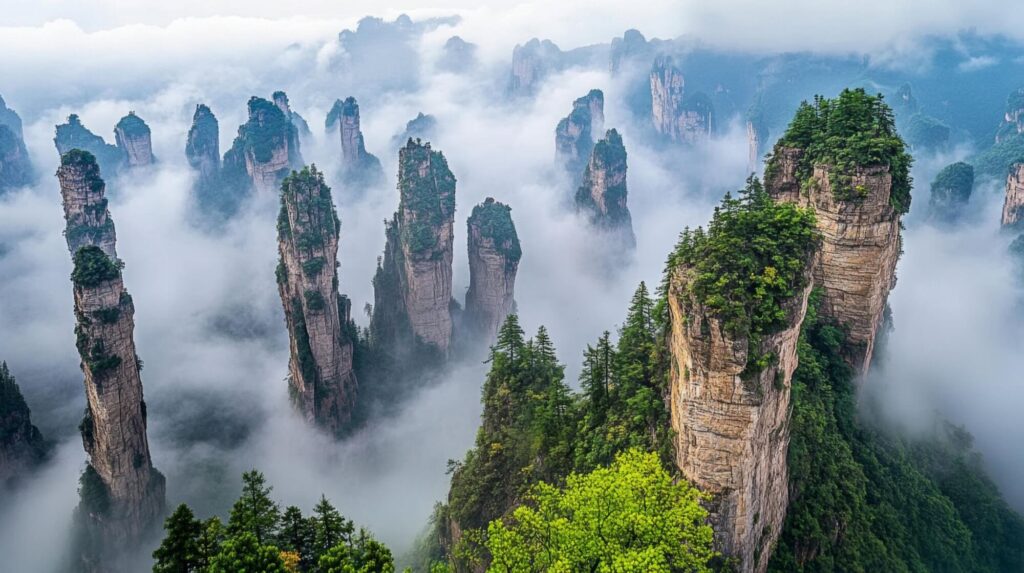 zhangjiajie moutains view in national forest park