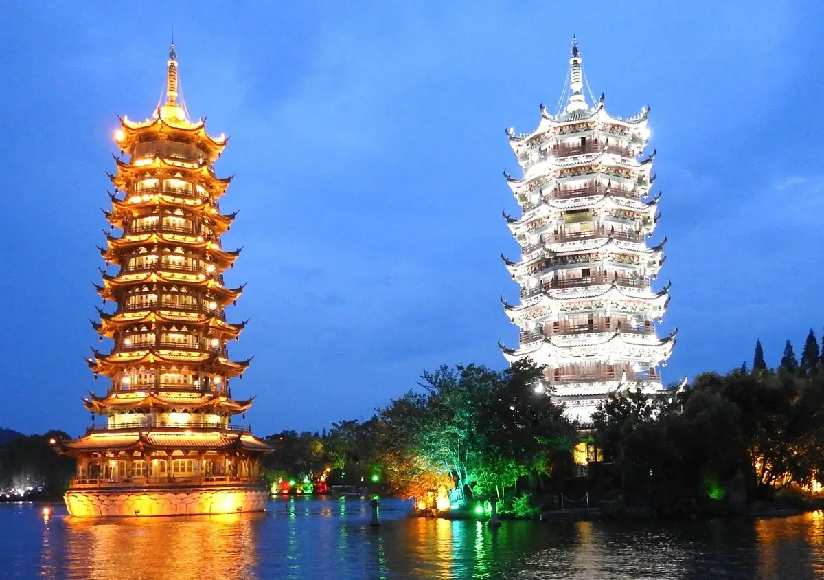 Sun and Moon Twin Pagodas