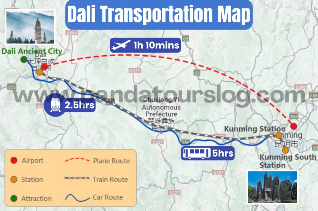 Dali Transportation Map