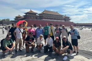 Tourists in Beijing the Forbidden City