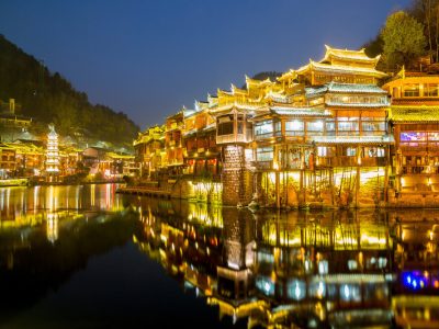 fenghuang ancient town night view