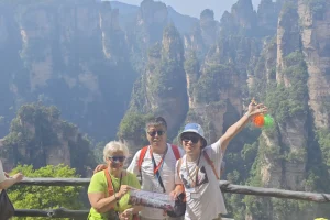 Friendly Italian Travelers in Zhangjiajie with our travel guide