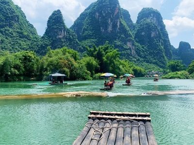 li river bamboo rafting