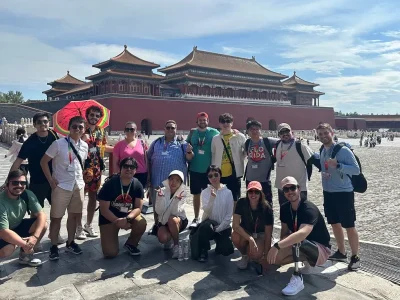 Tourists in Beijing the Forbidden City