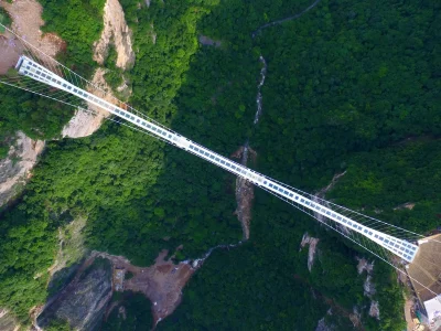 zhangjiajie grand canyon glass bridge panorama view